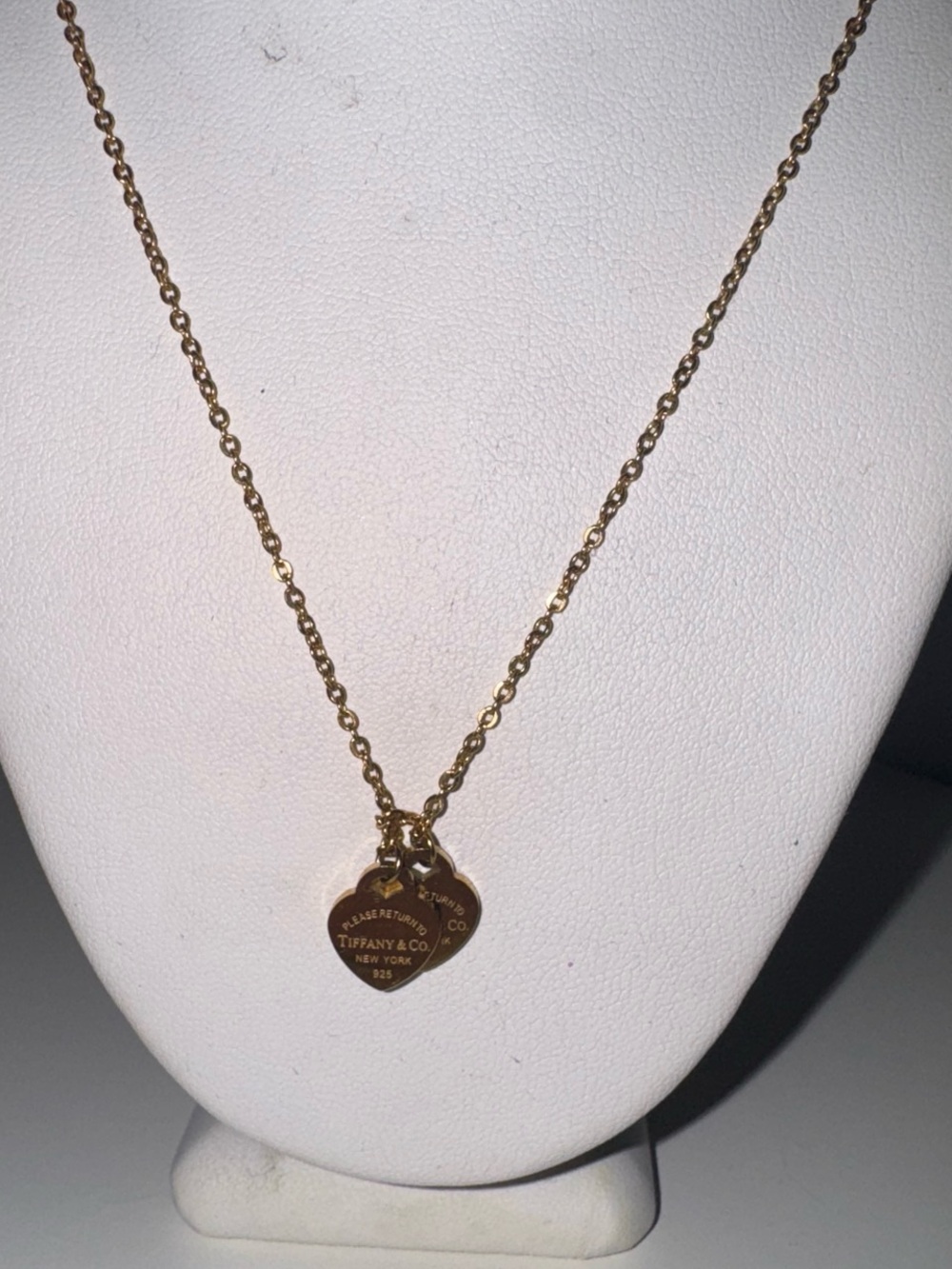 Tiffany & Co. Gold Heart Tag Pendant Necklace